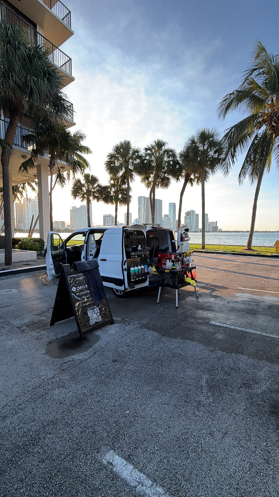 AAutospa's fully equipped mobile detailing van loaded with pro-grade products
